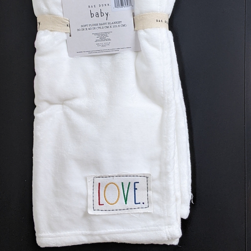 Rae Dunn LOVE Baby Blanket, NWT
